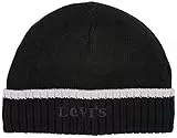 Levi's Lined Cropped Beanie-Modern Vintage Logo Berretto, Regular Black, Taglia Unica Uomo