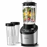 Philips Domestic Appliances 7000 Series Frullatore, 1500 watt, 2 litri, Tecnologia PowerBlend Ultra, Funzione di Pulitura Rapida, Ricette con NutriU App (HR3760/10)