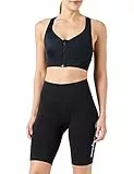 Champion Athletic C-sport Quick Dry Logo High Waist Pantaloncini sportivi, Donna ,Nero, S