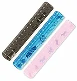 Stylex 48733 - Righello flessibile 15 cm con motivo, infrangibile, realizzato in plastica, 3 diversi motivi ordinati