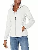 Amazon Essentials Giacca in pile morbido con cerniera intera dal taglio classico (disponibile in taglie forti) Donna, Grigio Chiaro Puntinato, S
