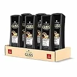 Schwarzkopf Gliss, Balsamo Riparazione Suprema, Balsamo Riparatore, Pettinabilità, Resistenza e Brillantezza, per Capelli Danneggiati, con Keratina Liquida e Perla Nera, 6 Pezzi x 200 ml