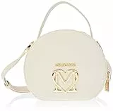 Love Moschino Borsa Pu Avorio, BORSA A SPALLA Donna, Avorio, 16x22x7