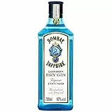 Bombay Sapphire Premium Distilled London Dry Gin, infuso a vapore con 10 botanical esotici selezionati con cura, Vol. 40%, 70 cl / 700 ml