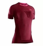 X-Bionic Invent 4.0 - Maglia Termica Donna Manica Corta a Compressione - Alte Prestazioni per Running, Sci, Ciclismo, Fitness e Sport Invernali, Rossa, XS