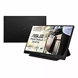 ASUS ZenScreen Monitor Portatile 15.6” 1080P FHD (MB166C), Monitor da viaggio IPS USB-C, Anti-sfarfallio, Filtro Luce Blu, Smart Cover, Monitor Esterno per Laptop e Macbook