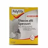 POLYFILLA STUCCO ALTI SPESSORI, per Interno ed Esterno, riempie il muro in profondità fino 10cm con una sola apllicazione, intonaco calcestruzzo e cemento,in POLVERE, GRIGIO CHIARO 1KG