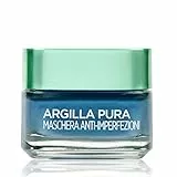 L'Oréal Paris Maschera per il Viso Argilla Pura Anti-imperfezioni con Alghe Marine, Agisce sui Punti Neri e Ristringe Pori, 50 ml