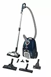 Hoover Telios TX 60 Pet Aspirapolvere a Traino con Sacco, 450 W, 3.5 Litri, 62 Decibel, Deep Shiny Blu