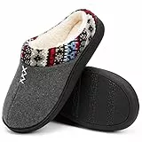 MaxMuxun Pantofole da Donna Inverno Caldo Comfort Memory Morbida Fodera in Peluche Pantofole Antiscivolo Scarpe per Interni ed Esterni