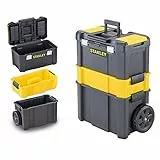 STANLEY ‎STST1-80151 Carrello Porta Utensili Con Tre Livelli Di Stoccaggio, Capacità Di Carico 20 Kg, Nero Giallo