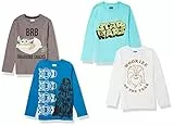 Amazon Essentials Disney | Marvel | Star Wars Maglie a Maniche Lunghe (precedentemente Spotted Zebra) Bambini e Ragazzi, Pacco da 4, 8 Anni