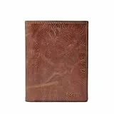 Fossil Portafoglio da uomo Derrick, Bifold 100% pelle marrone 10 cm L x 2,5 cm L x 13 cm H ML3686200