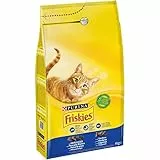 Friskies Purina Crocchette Adult Secco Gatto, con Merluzzo, con Verdure - Un Sacco da 4 kg