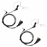 COODIO 2 x Motorola TLKR Radio Cuffia 1-Pin Microfono con Auricolare [Tubo Acustico] Headset la Sicurezza e Bodyguard Per Motorola TLKR Ricetrasmittente PMR