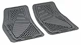 Goodyear 77098 Set 2 Tappeti Auto Anteriori con Bordi Rialzati, Grigio, 78 x 50 cm