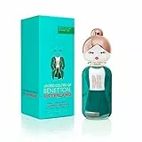 United Colors of Benetton, Sisterland Green Jasmine, Eau de Toilette Spray per Donne, Fragranza Floreale Fruttata con Mandarino, Pera, Gelsomino, Fiori d'Arancio, Vaniglia e Muschio - 80 ml