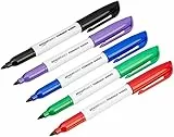 Amazon Basics - Pennarelli indelebili, assortiti, confezione da 12