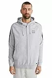 C&A Uomo Giacca felpata con cappuccio grigio chiaro melange M