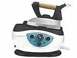 Beper 50.002 – Sistema Stirante con Manometro, Ferro da Stiro a Caldaia, Serbatoio 850 ml, Piastra Alluminio, Vapore Continuo, Temperatura Regolabile, Impugnatura in Sughero, Ironing System with Press