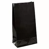 Unique- Gift Bags Set di 12 Buste di Regalo, Nero, 59012