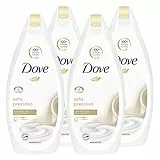 4x Dove Bagnodoccia Idratante Seta Preziosa Bagnoschiuma Pelle Effetto Seta - 4 Flaconi da 450 ml