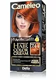 Delia Cameleo Permanent Hair Color Cream Kit with Omega+ - 7.44 Copper Red (3112) D/12b