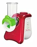 Moulinex DJ8115 - Tritatutto elettrico Fresh Express Max (260 W), 5 inserti a tamburo, funzione cubo bianco/rosso metallizzato, 14 cm x 27 cm x 19 cm (lunghezza x larghezza x altezza)