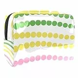 Borsa da trucco portatile con cerniera da viaggio borsa da toilette per le donne Handy Storage Cosmetic Pouch catena luminosa