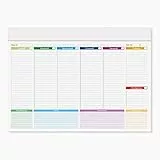 Planner 2023 Multicolor Settimanale Da Tavolo A Strappo Per Programmazione Giornaliera 52 Fogli 52 Settimane Senza Date. Agenda Da Tavolo Elegante E Moderna Per Impegni E Appuntamenti (43x31)