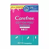 Carefree Proteggi slip freschi e traspiranti con estratto di cotone spesso, Taglia normale, 44 pezzi
