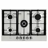 Bosch Elettrodomestici PCQ7A5B90 Serie 6, Piano cottura a gas, 75 cm, acciaio inox