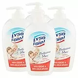 4x Lysoform Sapone Liquido Protezione Mani Igiene e Delicatezza Deterge e Rimuove i Batteri - 4 Flaconi da 250 ml