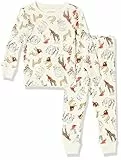 Amazon Essentials Set di Pigiama da Notte Attillati in Cotone Unisex Bimbi, Pacco da 2, Festaioli, 12 mesi