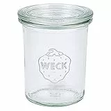 18 vasetti in vetro WECK da 160 ml con coperchio.