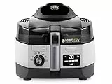 De'Longhi FH1394/2 Friggitrice ad Aria e Multicooker, Cuoce, Frigge e Sforna, Cottura rapida, capacità da 1,7kg e vasca removibile da 5,7L, 4 ricette preimpostate, APP DEDICATA, nero/silver