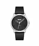 Hugo Orologio Analogico al Quarzo da Uomo con Cinturino in Pelle Nero - 1530188