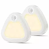 SOLIDEE Luce Notturna Batteria, Luce Notturna Sensore Movimento [2 Pezzi], luce di emergenza, Luce Notturna Bambini a Magnete Incorporato per Armadio, Corridoi, Scale, Cucina, 3200K Bianco Caldo