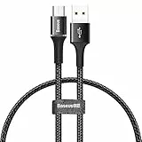 Baseus - Cavo Halo USB Type-C con LED, 3A, 1 m, colore: Nero