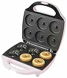 Bestron Gugelhupf - Piastra per waffle per 6 mini cucine, antiaderente, 900 Watt, colore: Rosa