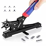 WORKPRO Pinza Fustellatrice, Scrivania Pinza Buchi Cntura con 6 Fori Intercambiabili, Buca Cinture per Perforate Cinture, Carte, Cinturini per Orologi, Cartone, Scarpe in Pelle