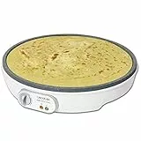 Cecotec Crepe Fun Crepestone. 1000 W, piastra di rivestimento dritto in pietra rocciosa, termostato regolabile, rullo di diffusione e spatola inclusi, indicatore di luce, 30,5 cm
