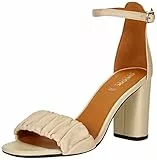 Geox Donna D Eraklia High C Sandali Scarpe col tacco punta chiusa, Beige (Cream), 40 EU