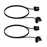 kwmobile 2X Laccetto Portauricolari Compatibile con Samsung Galaxy Buds/Buds Plus - Cordino Portacuffie in-Ear - Laccio Ferma Cuffiette Nero