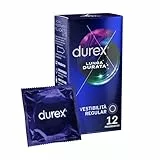 Durex Preservativi Lunga Durata, 12 Profilattici ritardanti (56mm), con lubrificante Performa per prolungare il piacere