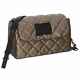 Camomilla Milano Borsa a Tracolla Donna, Similpelle, Collezione Chic Matelassé, Colore Bronzo