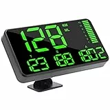 Display HUD Intelligente Del Veicolo Universale, Tachimetro Digitale Mph Km/H, 2Allarmi di Sicurezza, Display a Luce Verde Dotato di Supporto Ruotabile, GPS Head Up Display per Tutti I Modelli di Auto
