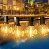 Catena Luminose, 18M / 60FT G40 Catena Lampadine LED Esterno con 30+1 Plastica, Impermeabile Luci da Giardino Stringa Decorative, Festa, Matrimonio