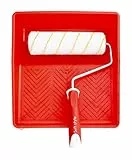 PENNELLIFICIO 2000 | Kit Rullo e Vaschetta per Verniciare, Set Pittura, Rullo per Idropittura, Pareti Lisce e Poco Ruvide, Dimensioni 24 cm, ⌀ 48 mm – Made in Italy
