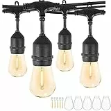 ZOTOYI Catena Luminosa Esterno 45M, S14 Luci da Esterno Giardino con 45+5 LED Lampadina, IP65 Impermeabile Catena di Lampadine da Esterno per Giardino Terrazzo Balcone Festa Gazebo, 2700K